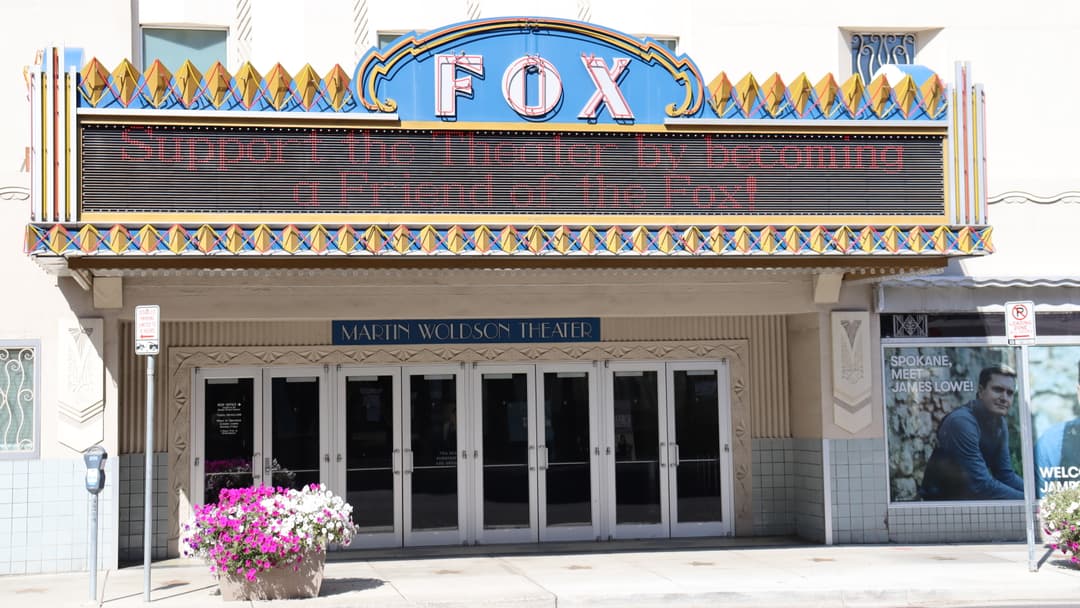 Fox Theater Art Deco exterior on Sprague Avenue